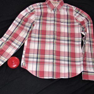 Hollister Large mens plaid casual dress shirt